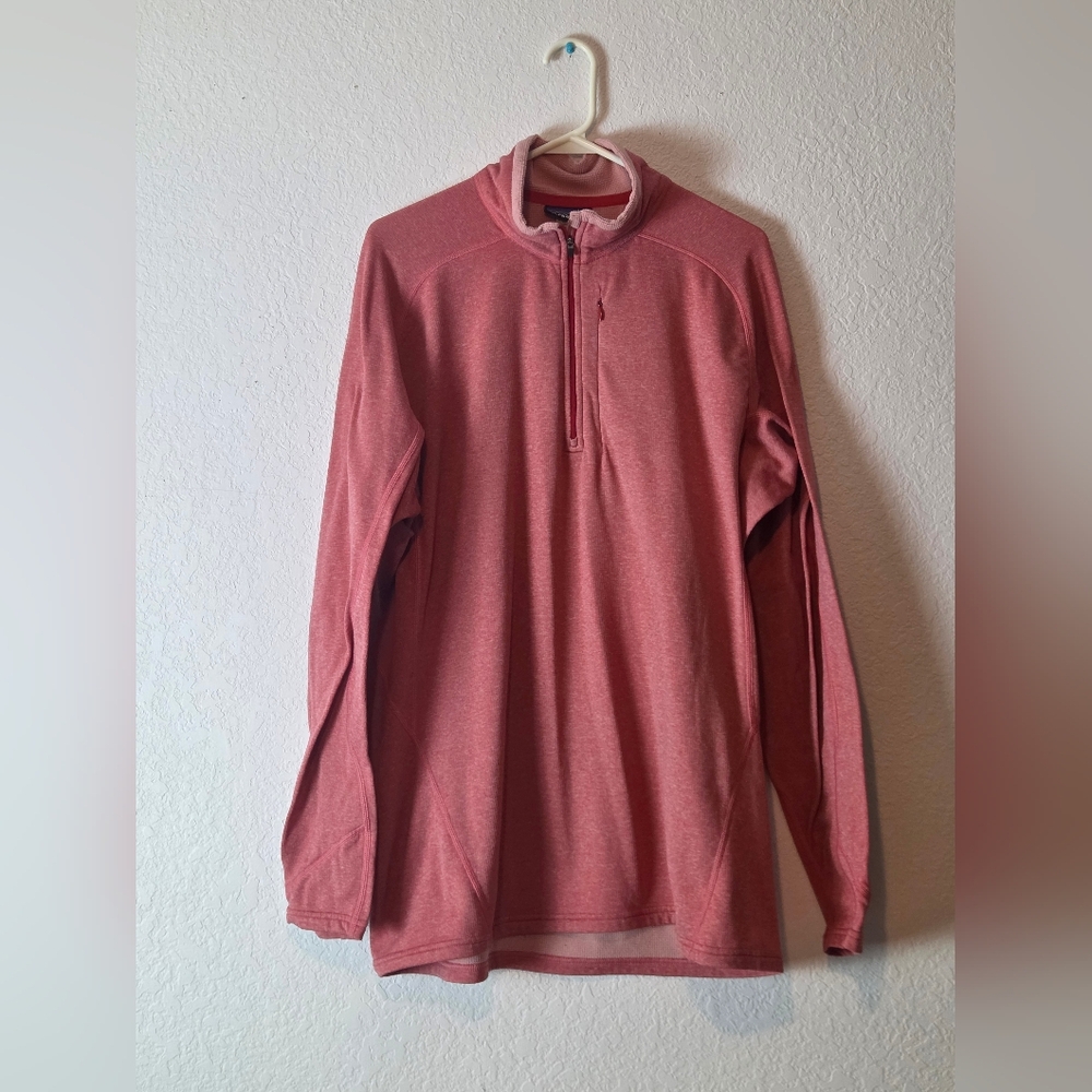 Men's Patagonia Pink Salmon Quarter-Zip Jacket Size XXL
